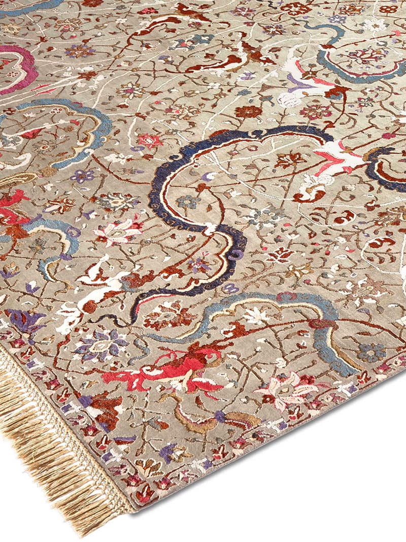 Tabriz Hand-Knotted Wool / Silk Rug