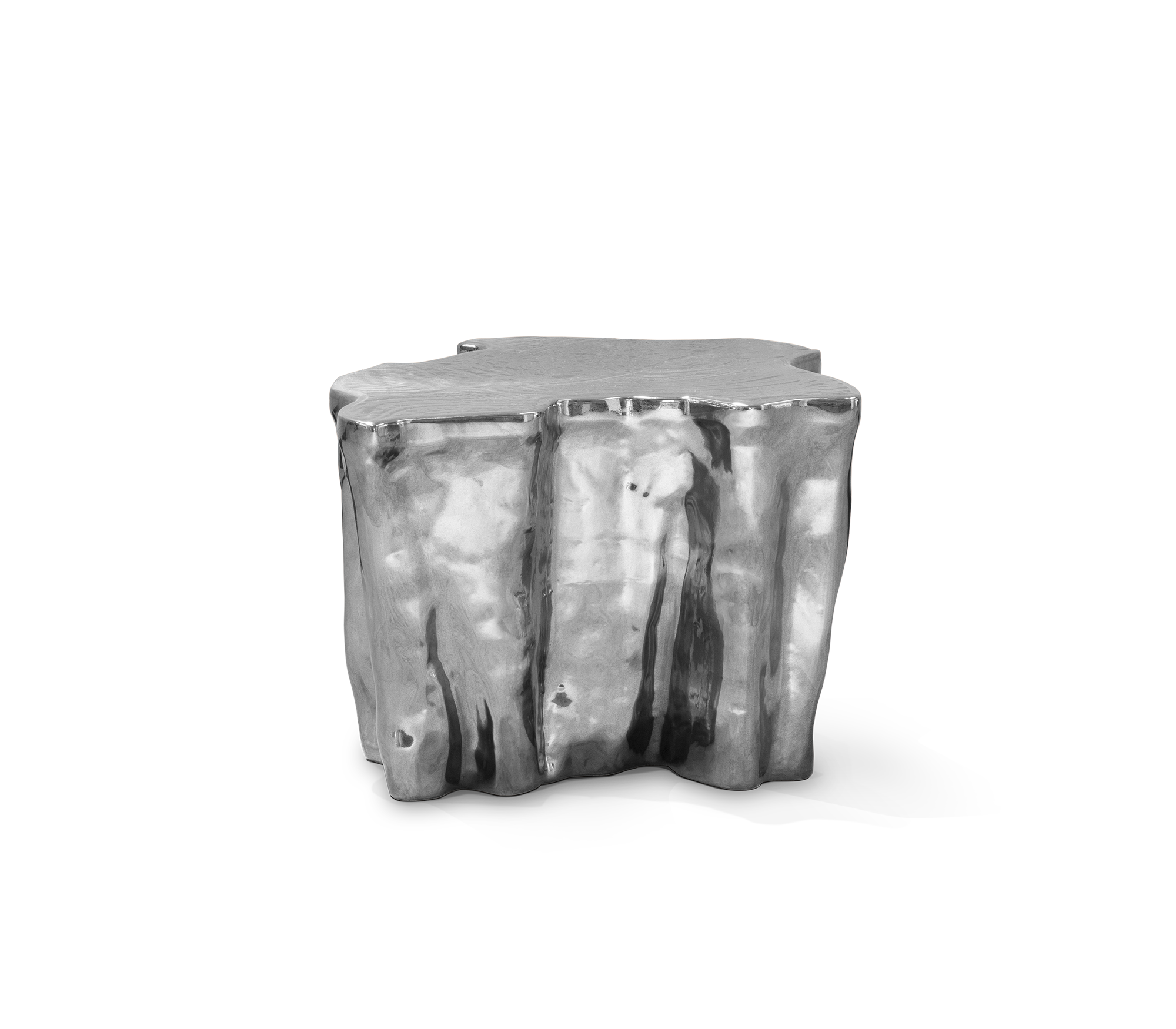 Horizon Silver Ceramic Designer Side Table