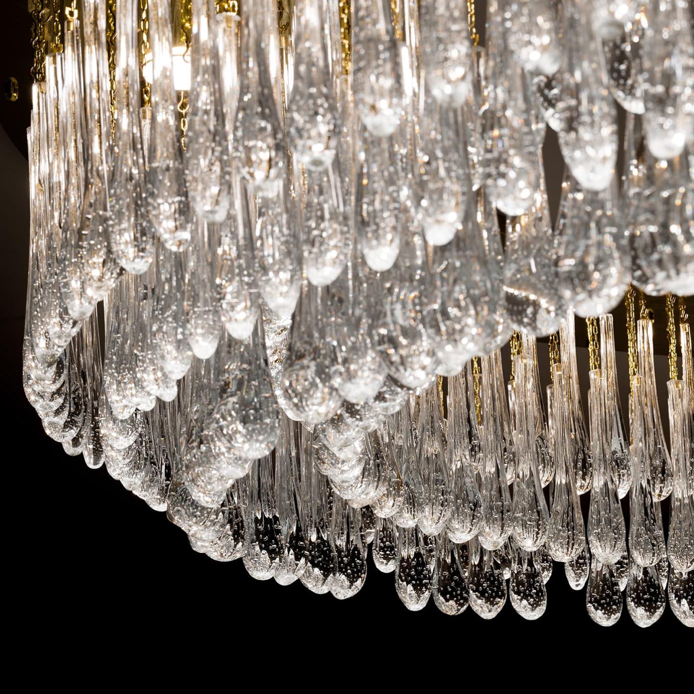 Oval Murano Drop Glass Chandelier