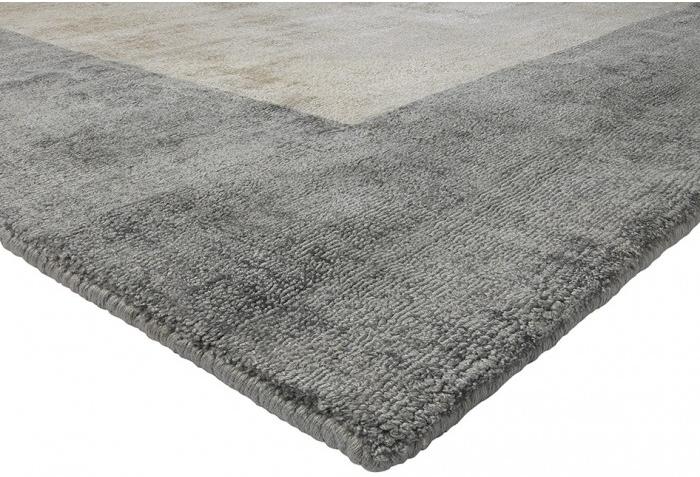 Monalisa Border Silver / Ivory Viscose Rug | Size: 200 x 300 cm