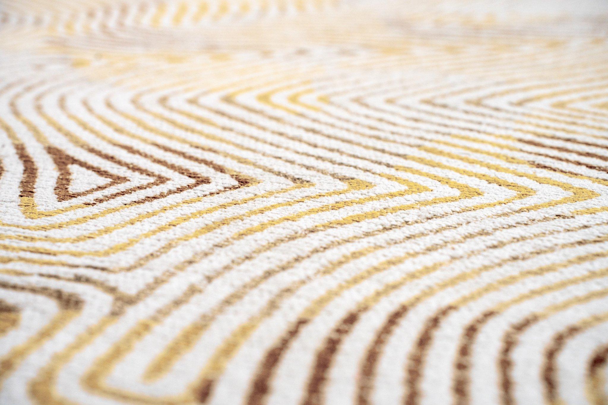 Bohemian Mustard Round Rug | Size: Ø 140 cm
