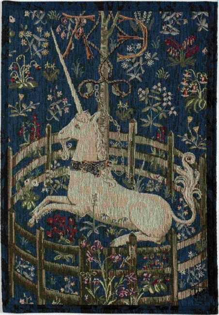 Captive Unicorn Handwoven Tapestry