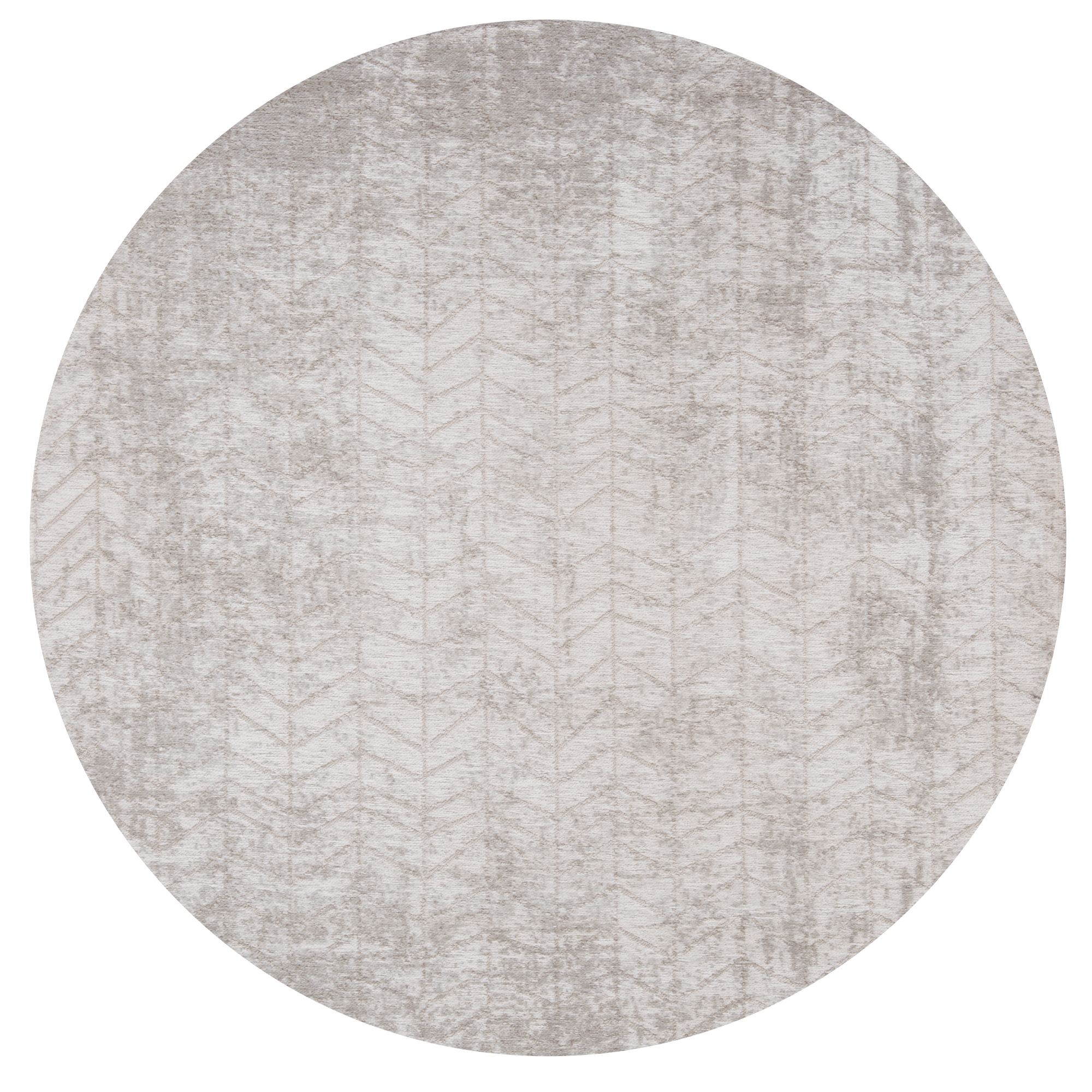 White Textured Round Rug | Size: Ø 140 cm