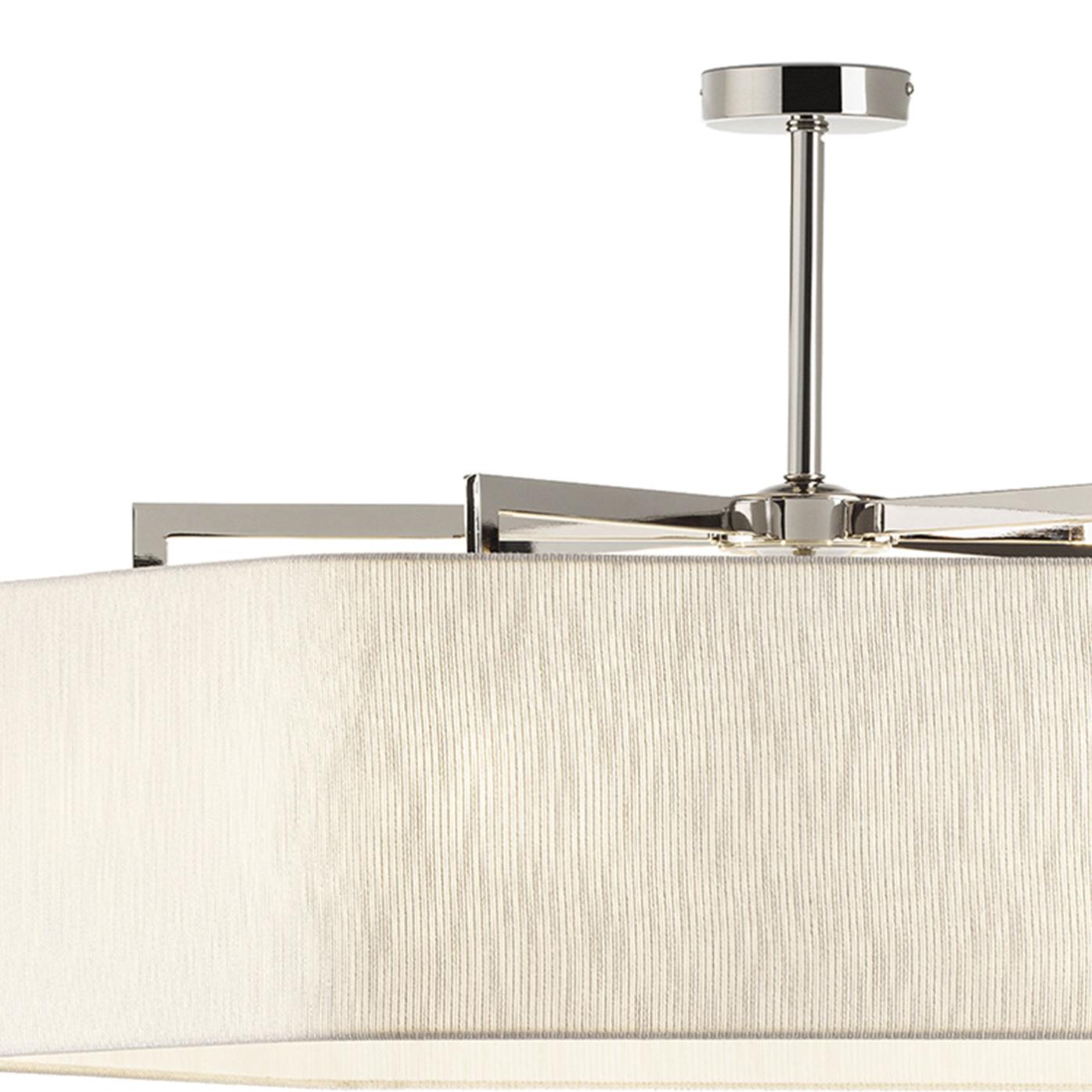 Hexagon Polished Nickel Chandelier