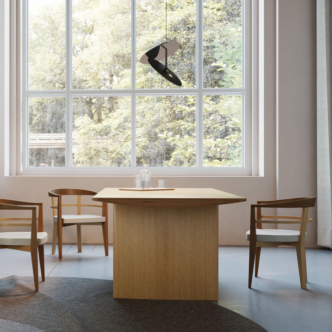 Aero Natural Wood Handcrafted Dining Table
