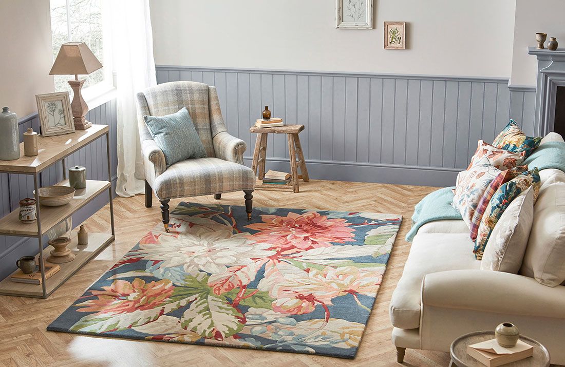 Wild Rose Floral Rug