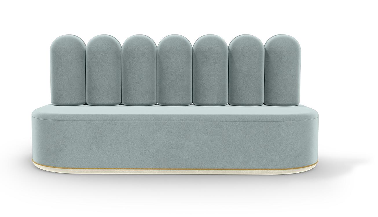 Fluffy Cloud II Blue Sofa