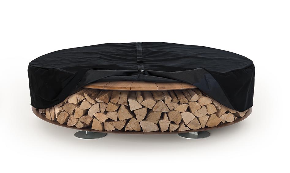 Wood Outdoor Fire Pit | Finishing: Old Wood | Dimensions: Ø 200 cm
