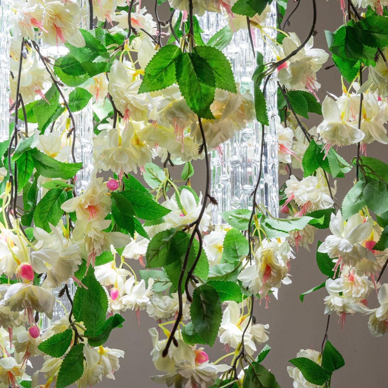 White Cascade Large Italian Chandelier