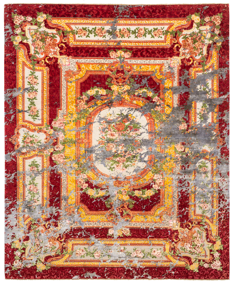 Savonnerie Hand-Knotted Rug