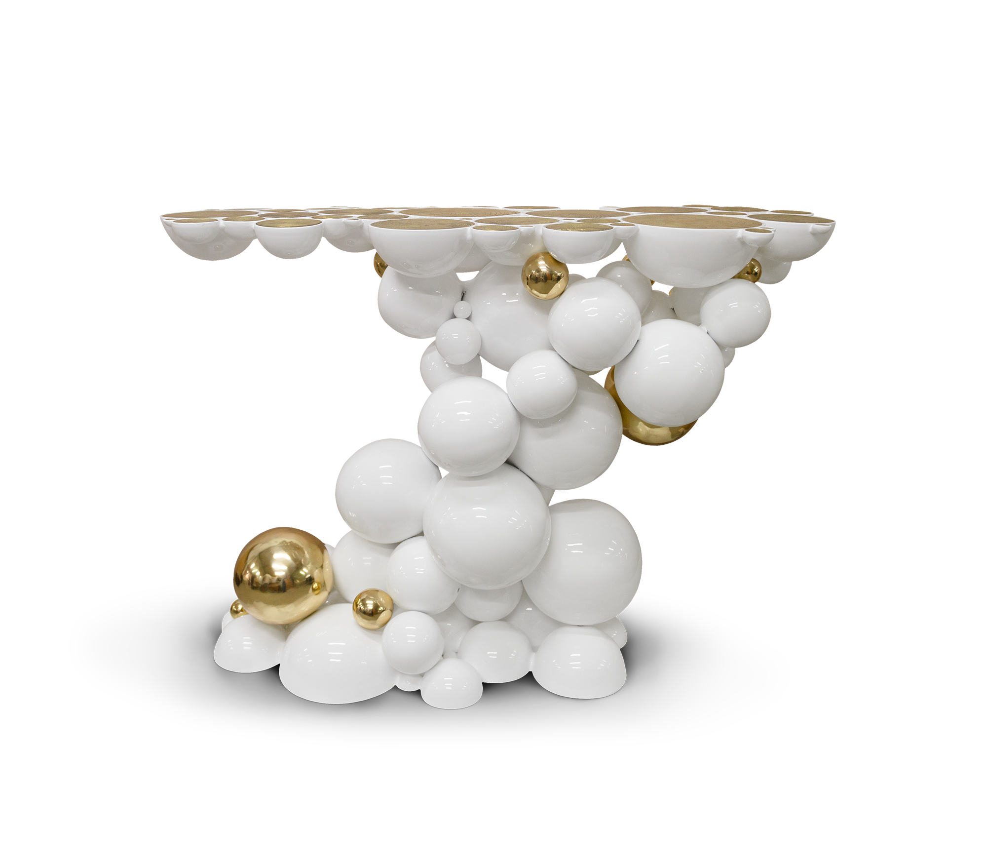 Orbit White Luxe Console