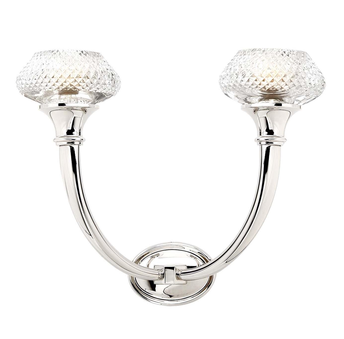 Coppe Crystal Nickel Wall Sconce
