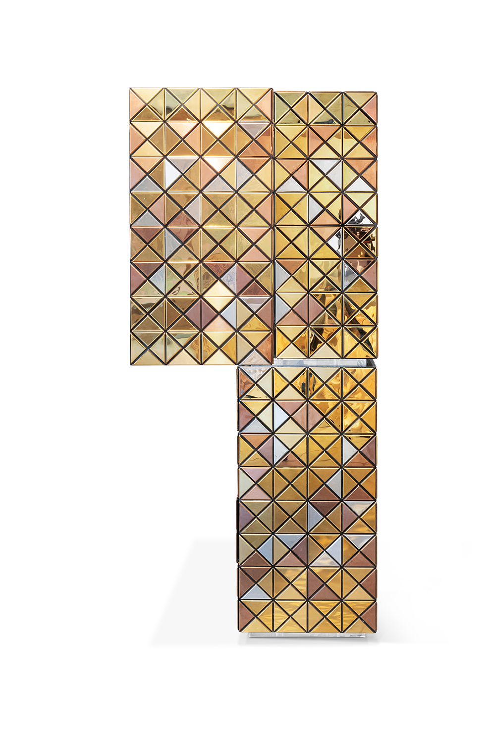 Mosaic II Gold Designer Cabinet