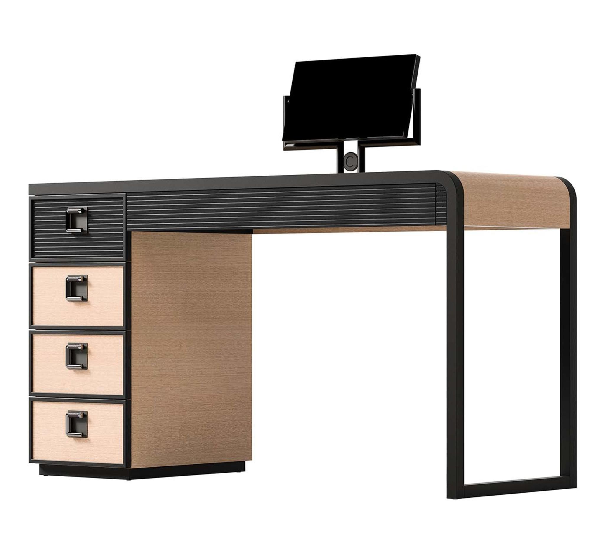 Chic Black and Beige Vanity Table