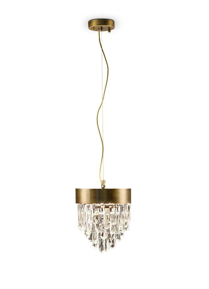 Brass Teardrop Elegant Pendant Light
