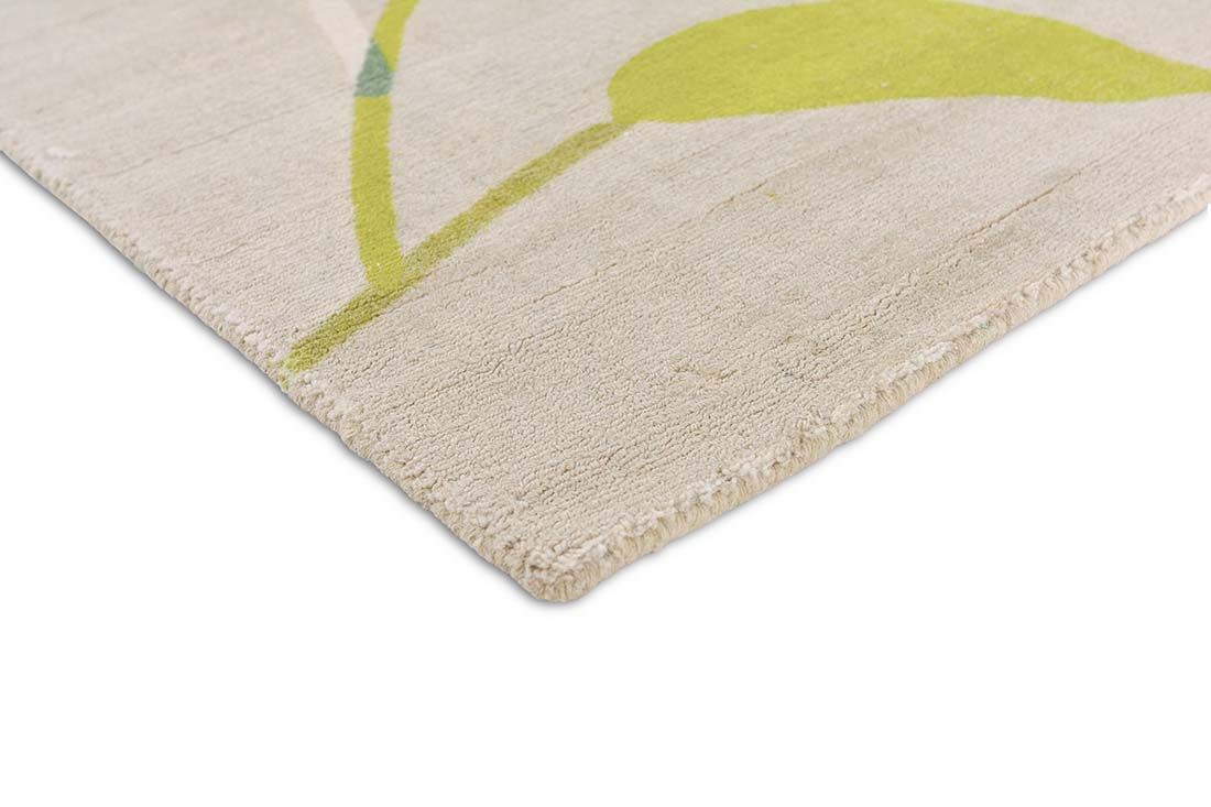 Green Leaves Handwoven NZ Wool Rug ☞ Size: 250 x 350 cm