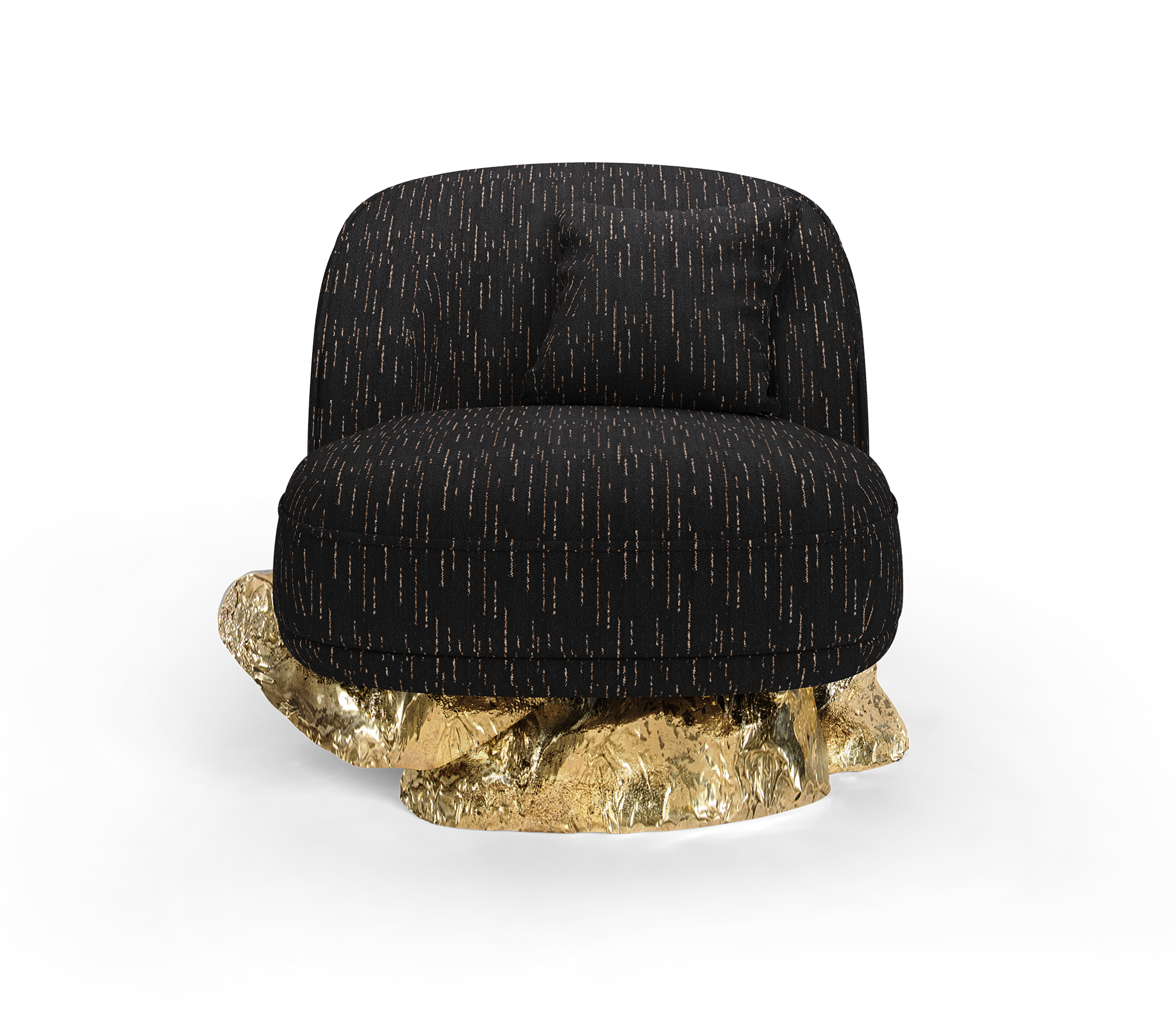 Angora Black Designer Armchair