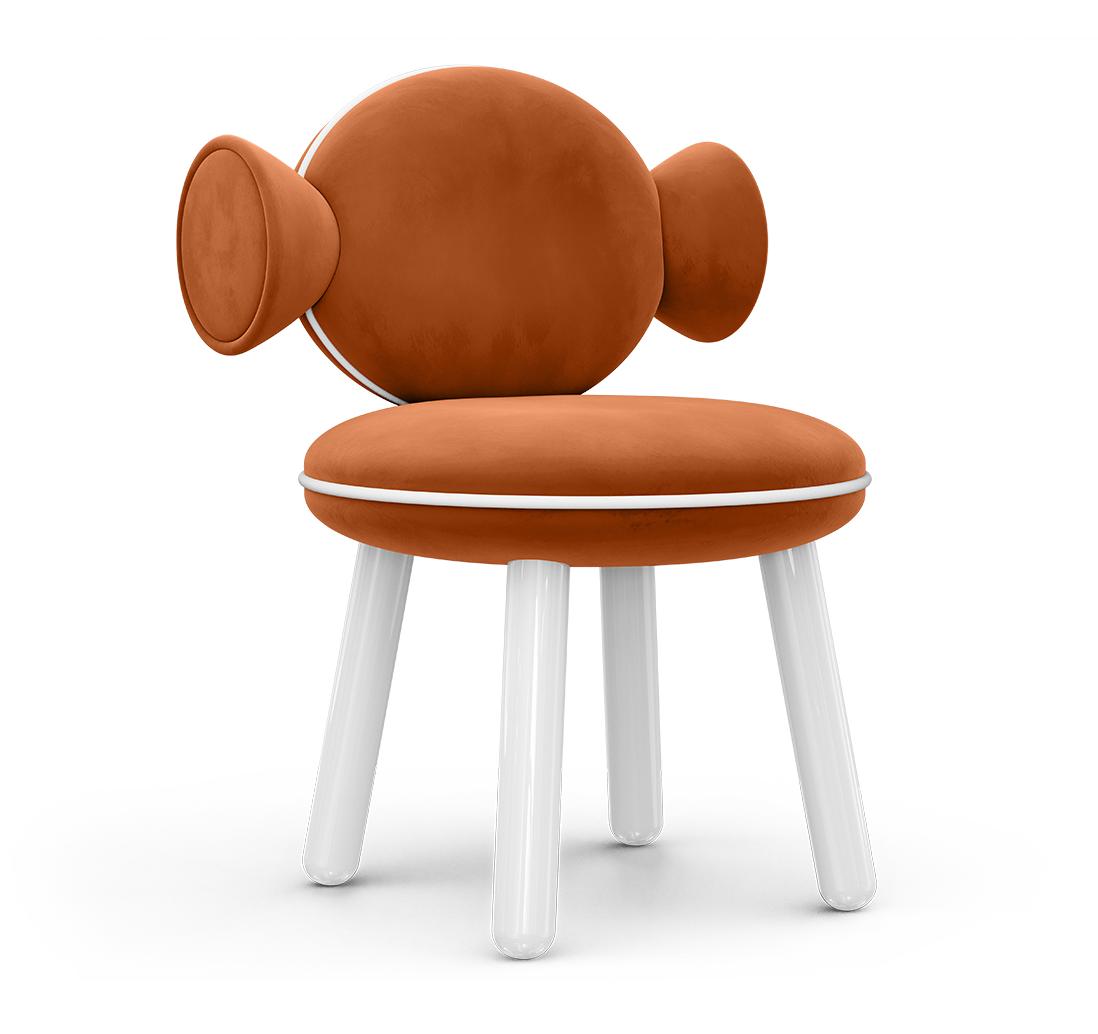 Lollipop Red Velvet Kids Chair