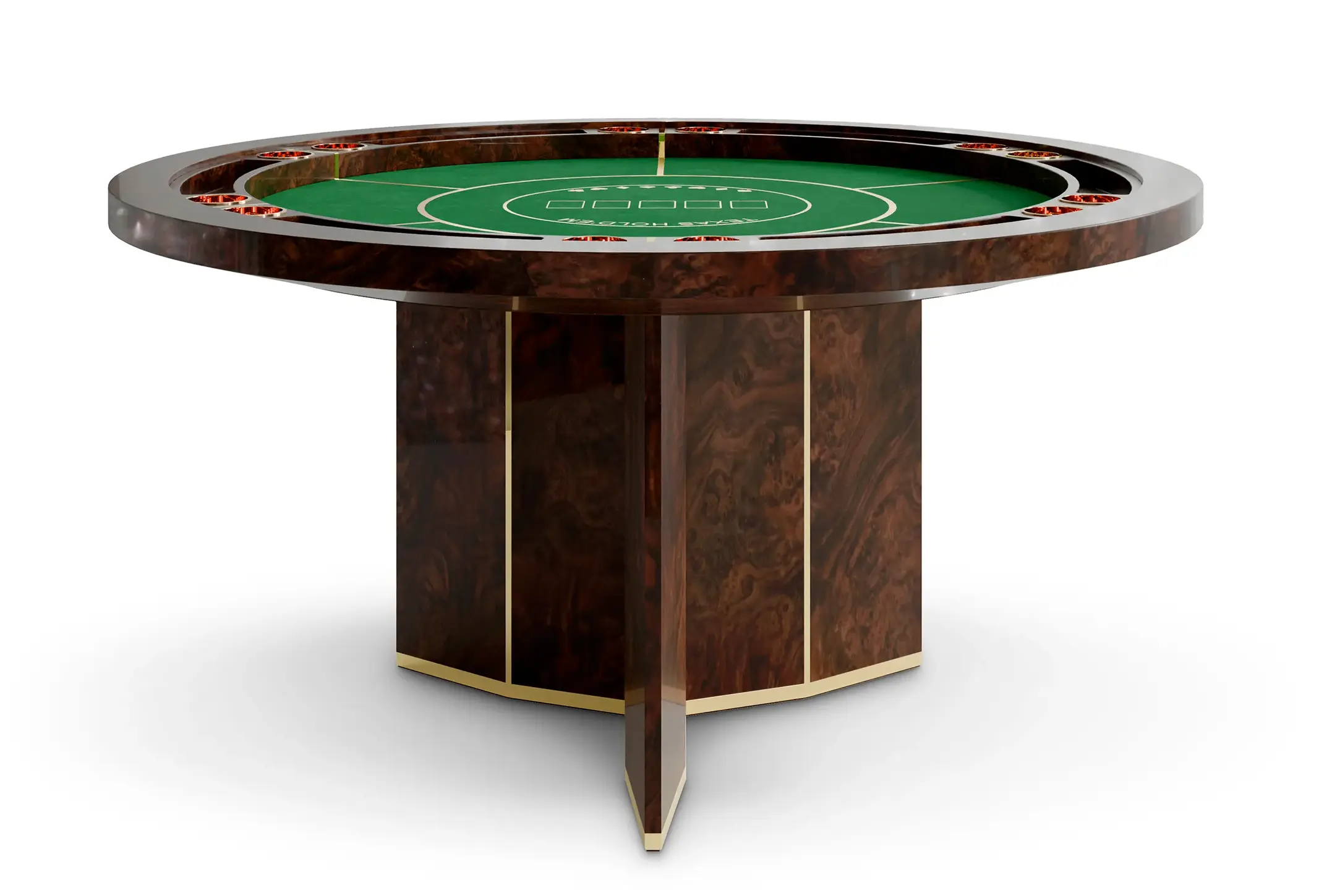 Premier Brown Poker Table
