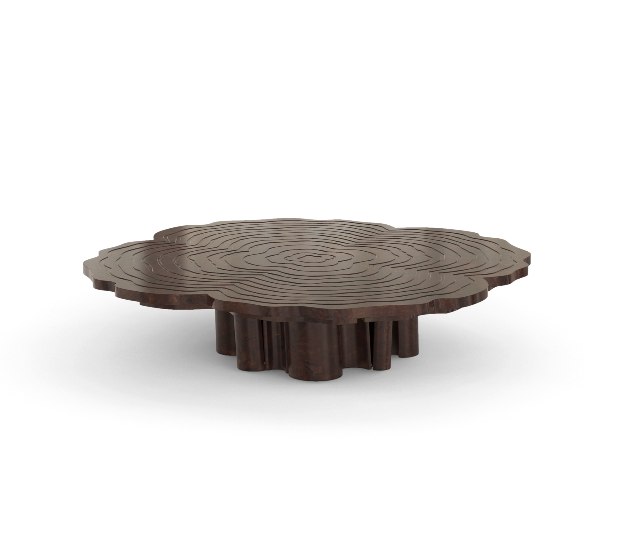 Walnut 3-Piece Coffee Table Set