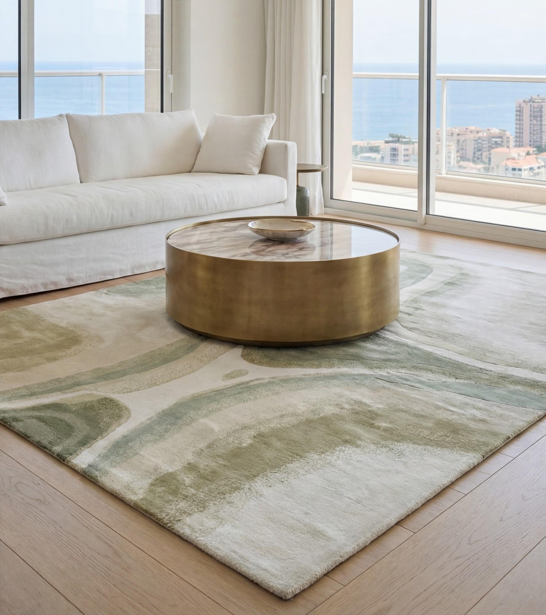 Olive Marble Handwoven Rug