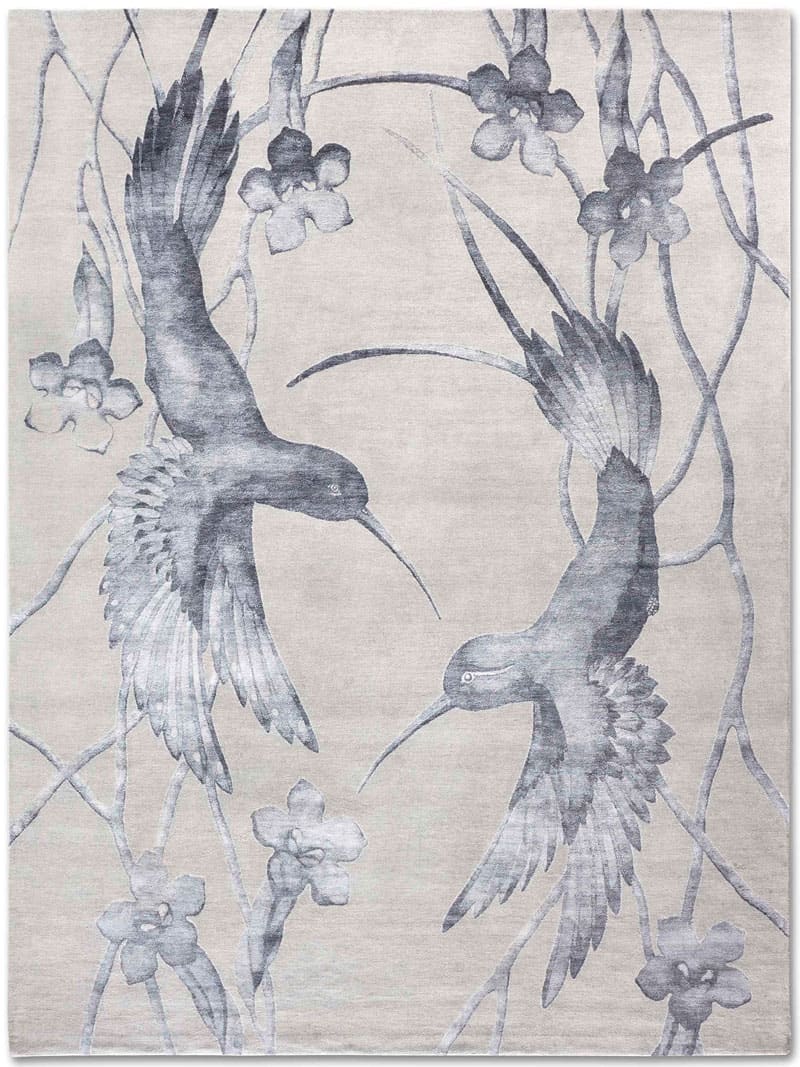 Hummingbirds Handmade Luxury Rug