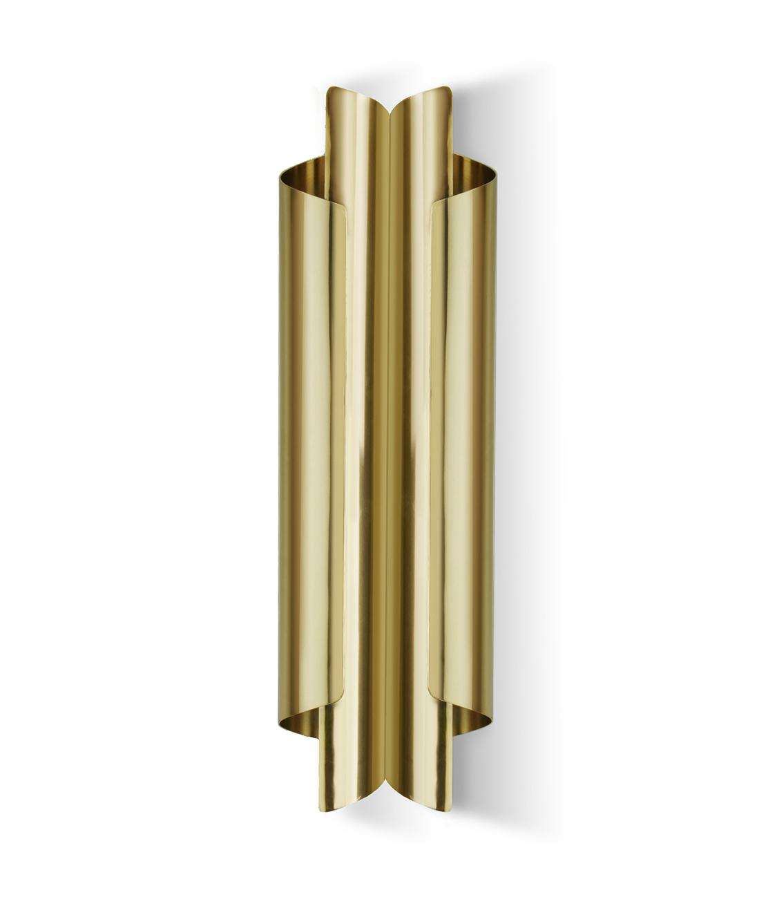 Aged Brass Twin Wall Light