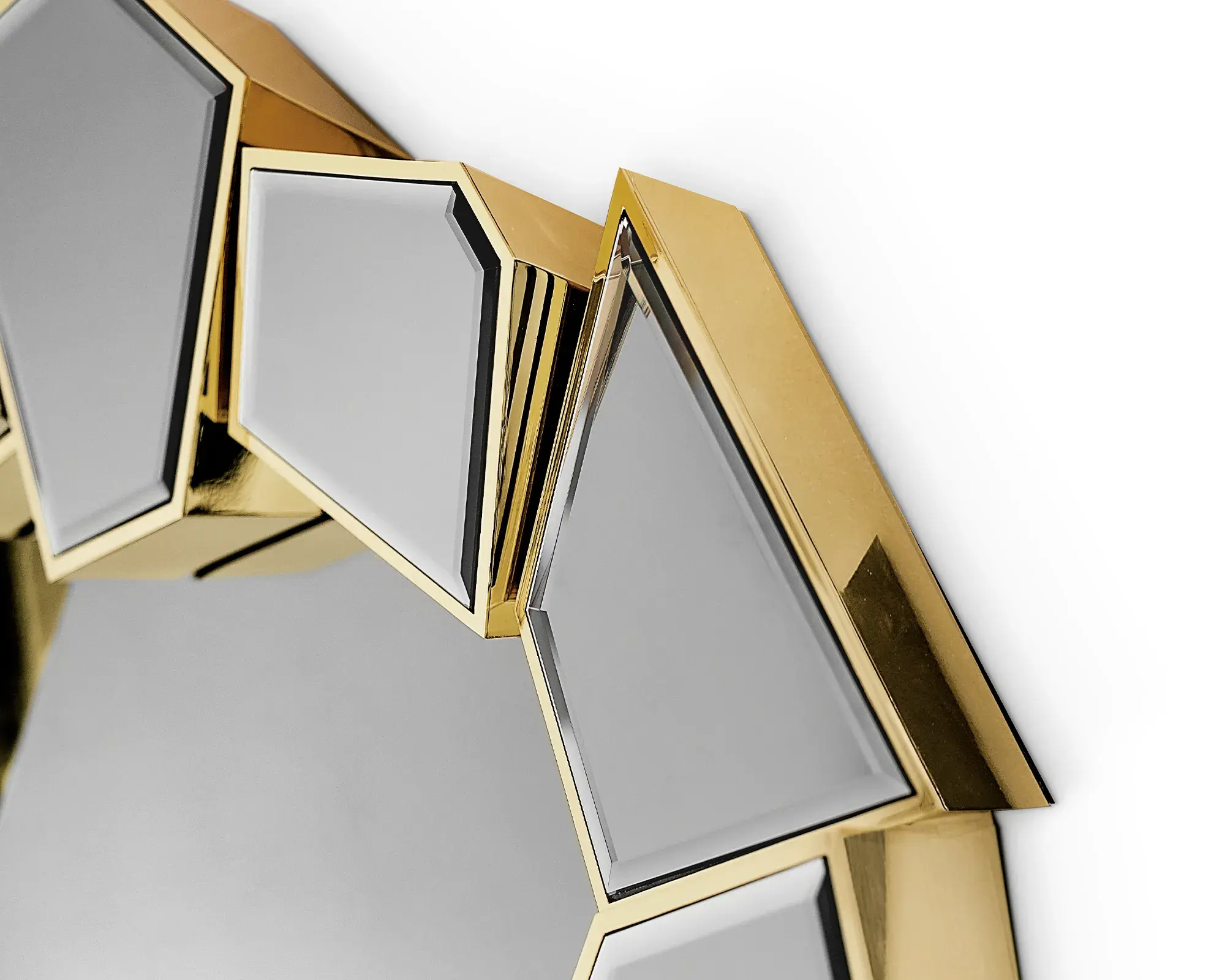 Fracture Round Mirror