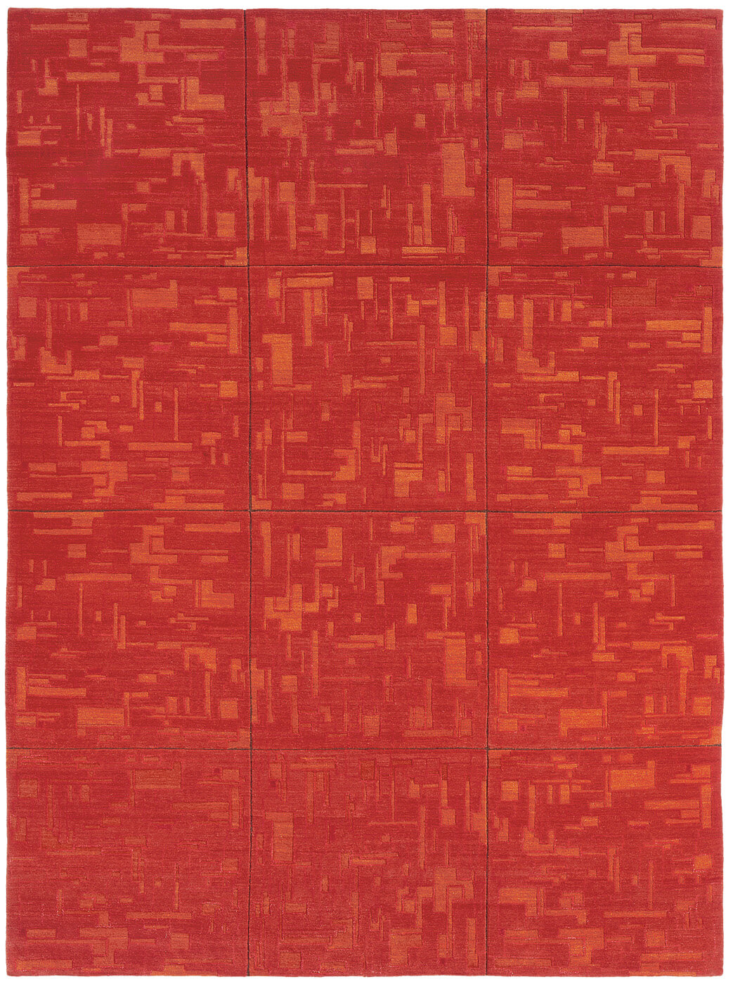 Map Red Luxury Hand-woven Rug | Size: 200 x 300 cm