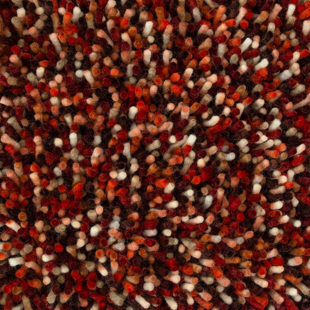 Pop-Art Red Thick Pile Felted Rug