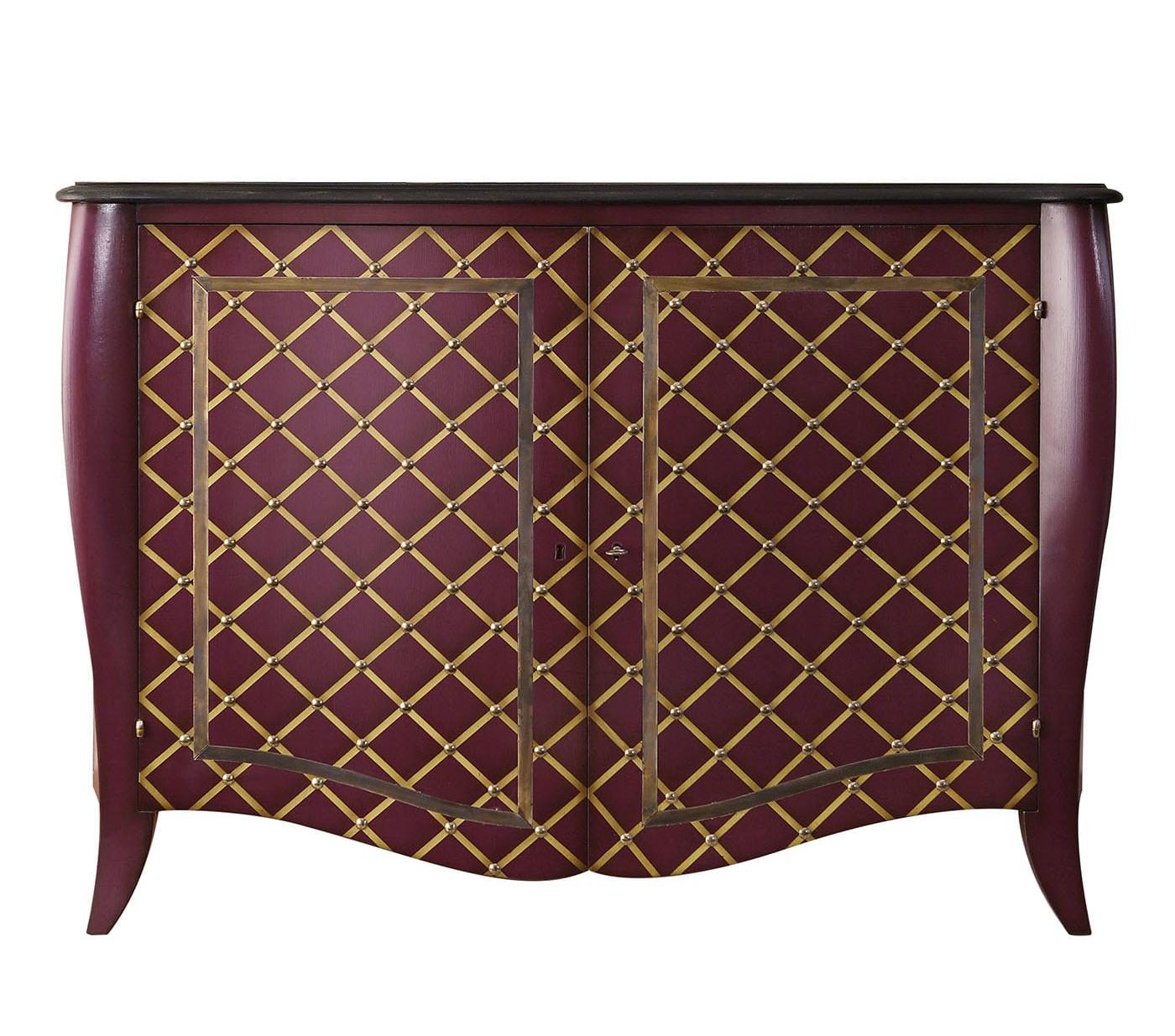 Lacquered Sideboard in Purple and Yellow