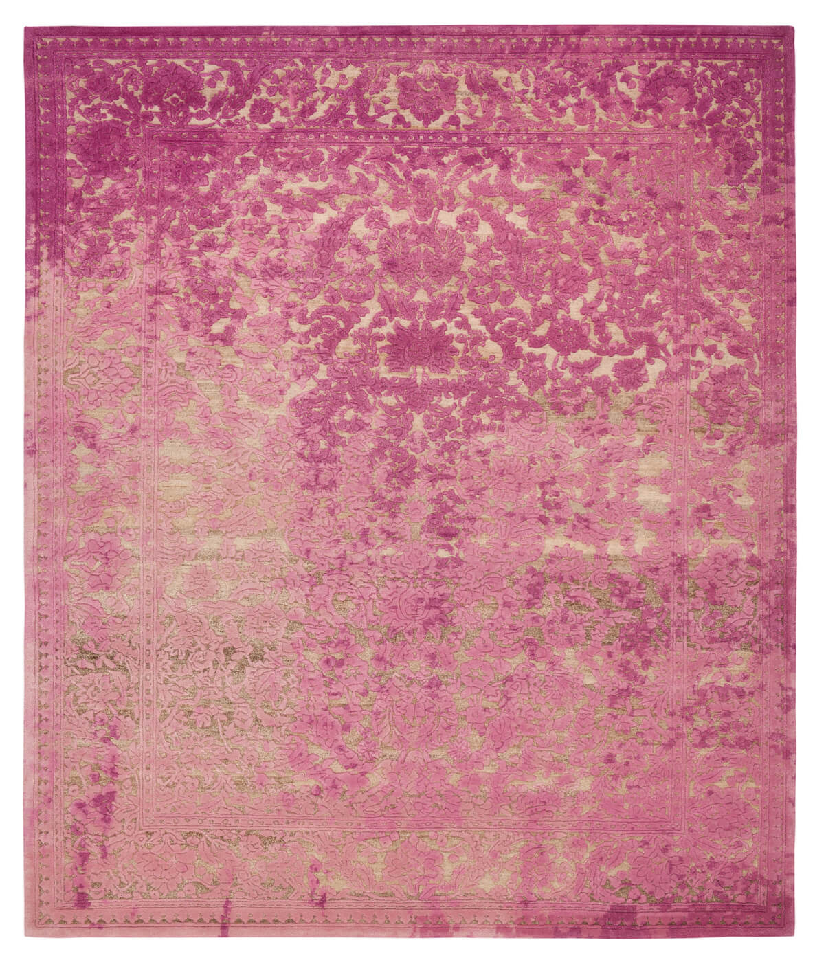 Medallion Hand-woven Purple Luxury Rug | Size: 200 x 300 cm