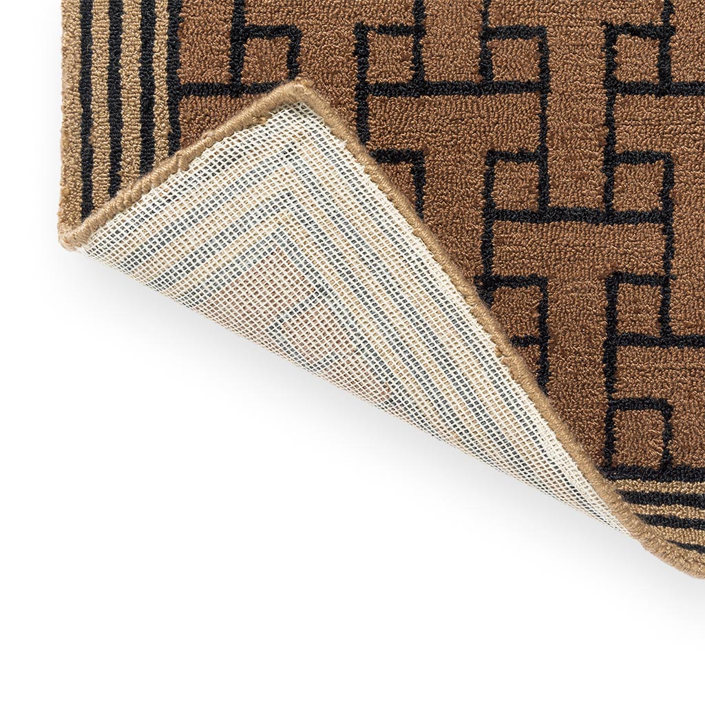 Monogram Brown Rug For Outdoor Use