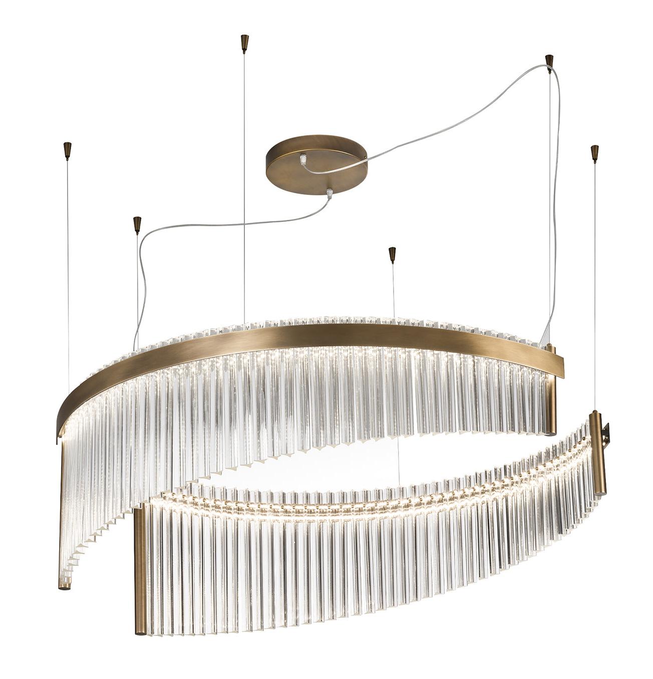 Murano Glass Dual LED Chandelier