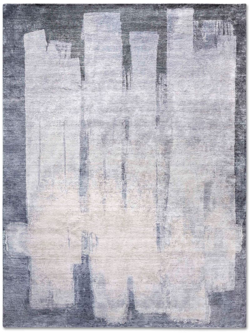 Silver Grey Hand-Woven Exquisite Rug ☞ Size: 183 x 274 cm