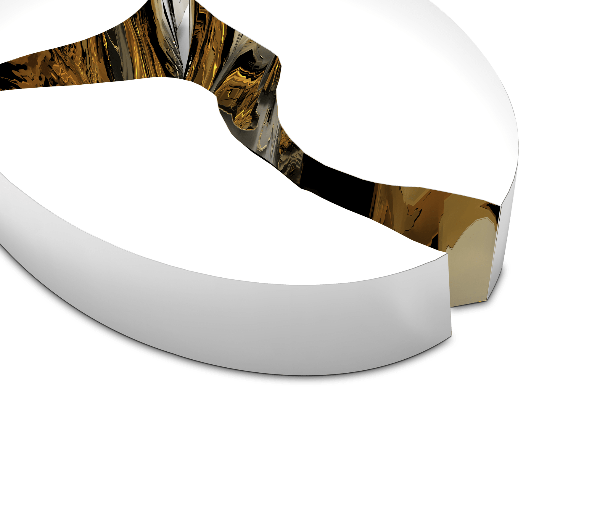 Oval White Designer Coffee Table