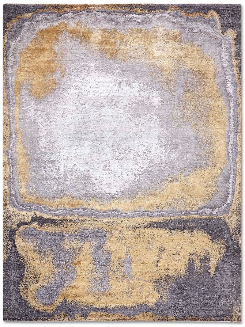 Gold on Grey Hand-Woven Exquisite Rug | Size: 170 x 240 cm