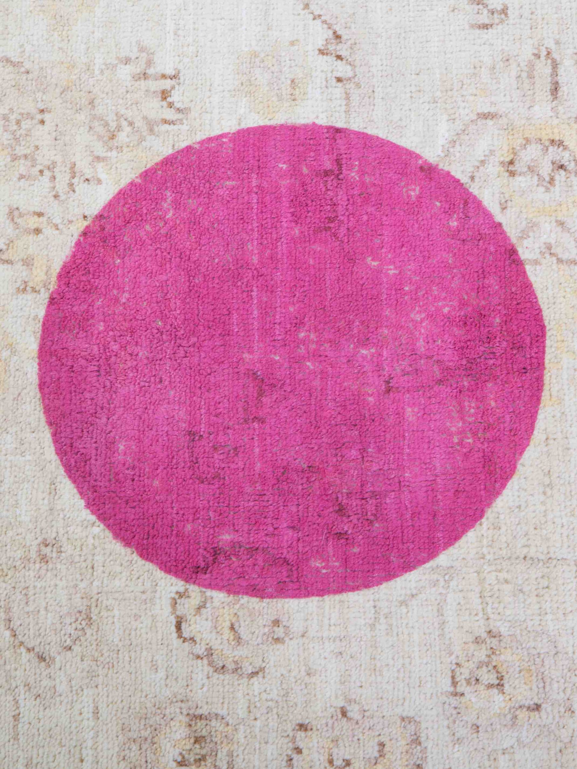 Double Layer Pink Wool Rug