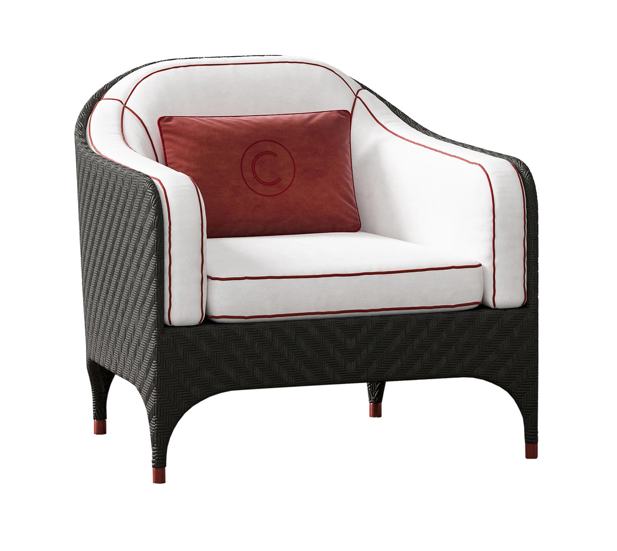 Plush Outdoor Armchair with Cushions