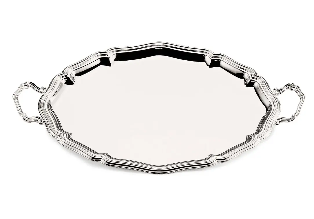 '700 Silver-Plated Oval Tray With Handles