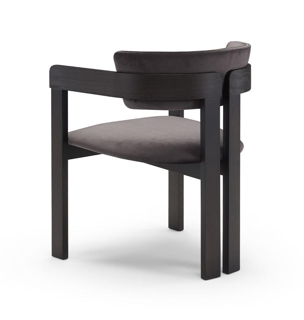 Ines Curved Black Chair