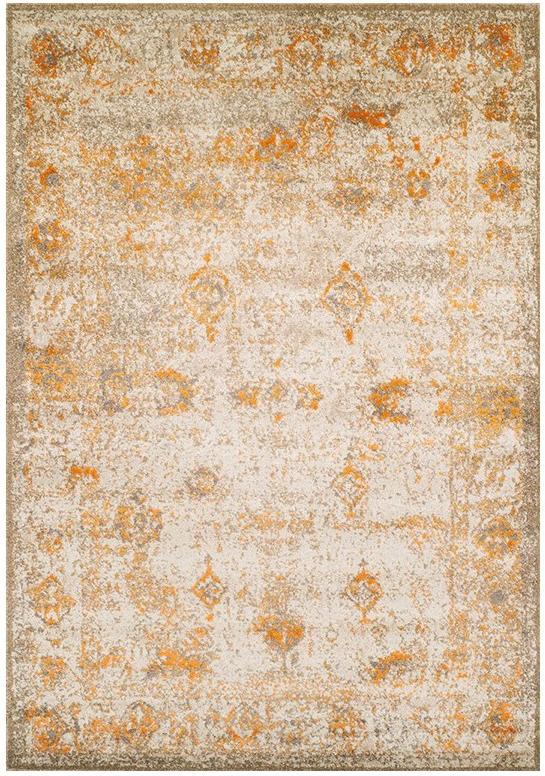 Abstract Yellow Vintage Indoor Rug | Size: 160 x 235 cm