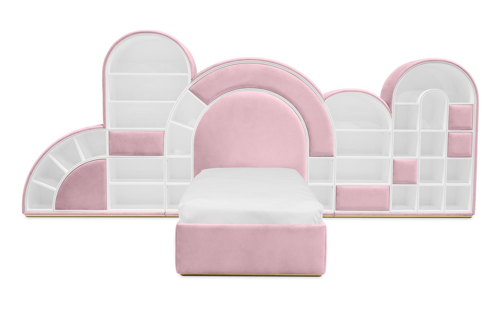 Bubblegum Marshmallow Pink Bed | Configuration: Small | Mattress Size: 90 x 190 cm