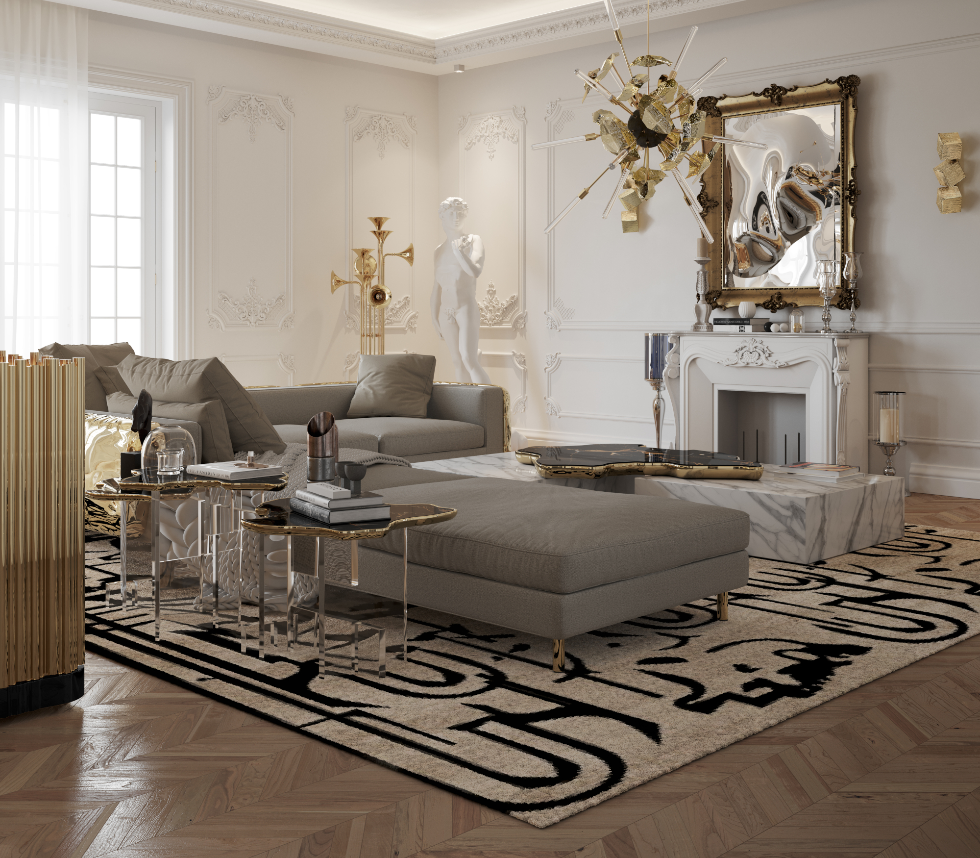 Nero Obsidian XL Designer Side Table