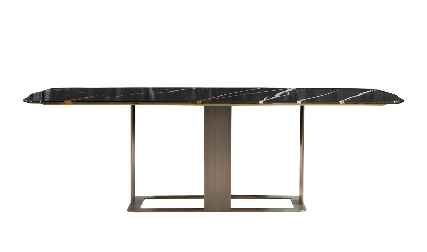 Romance Dark Marble Handcrafted Dining Table
