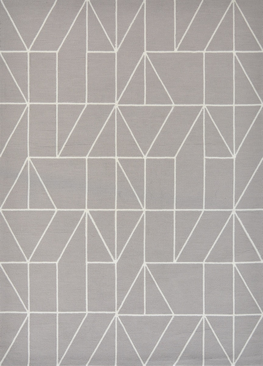 Steel Geometric Outdoor Hand-Woven Rug