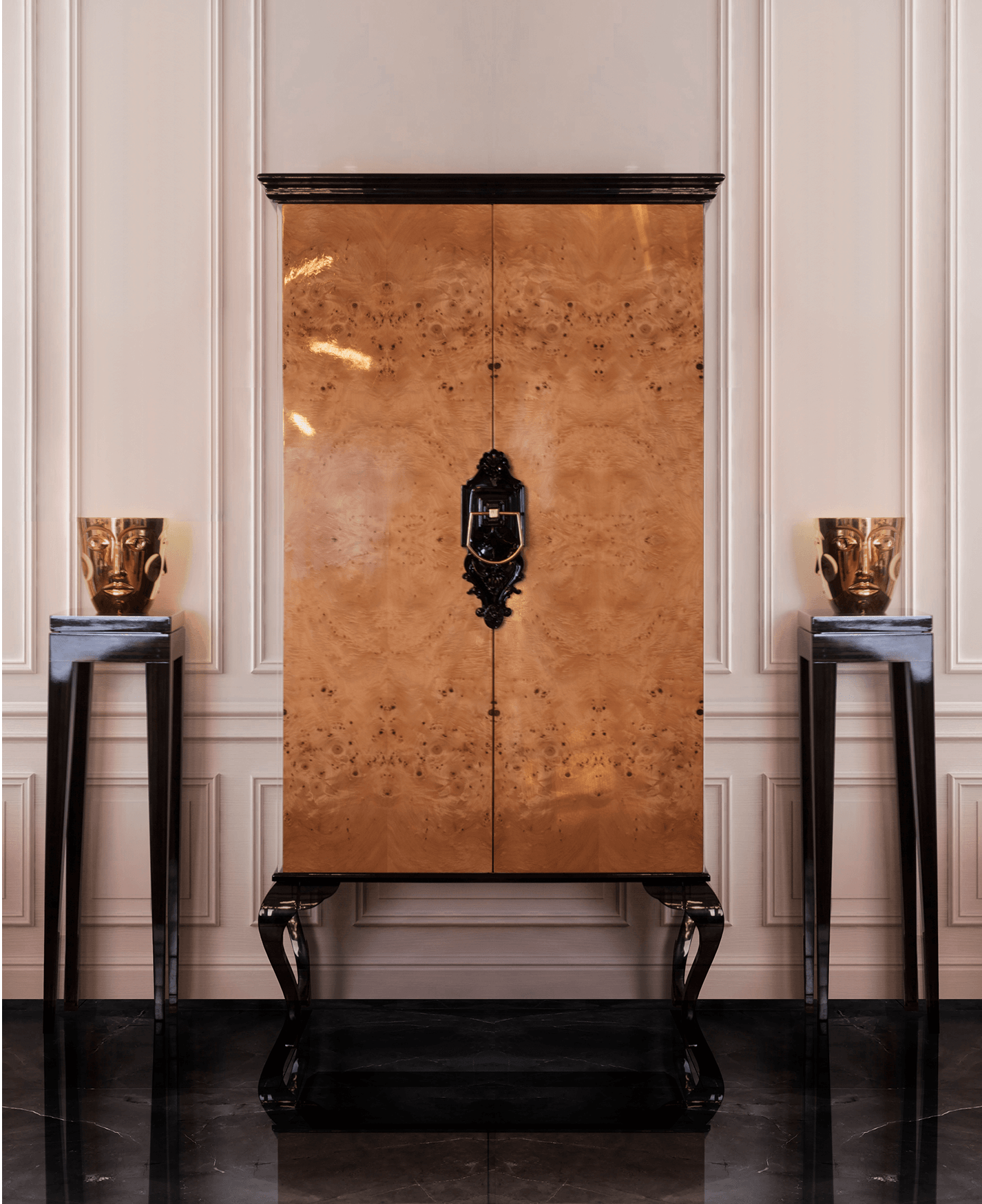 Louvre Poplar Designer Cabinet