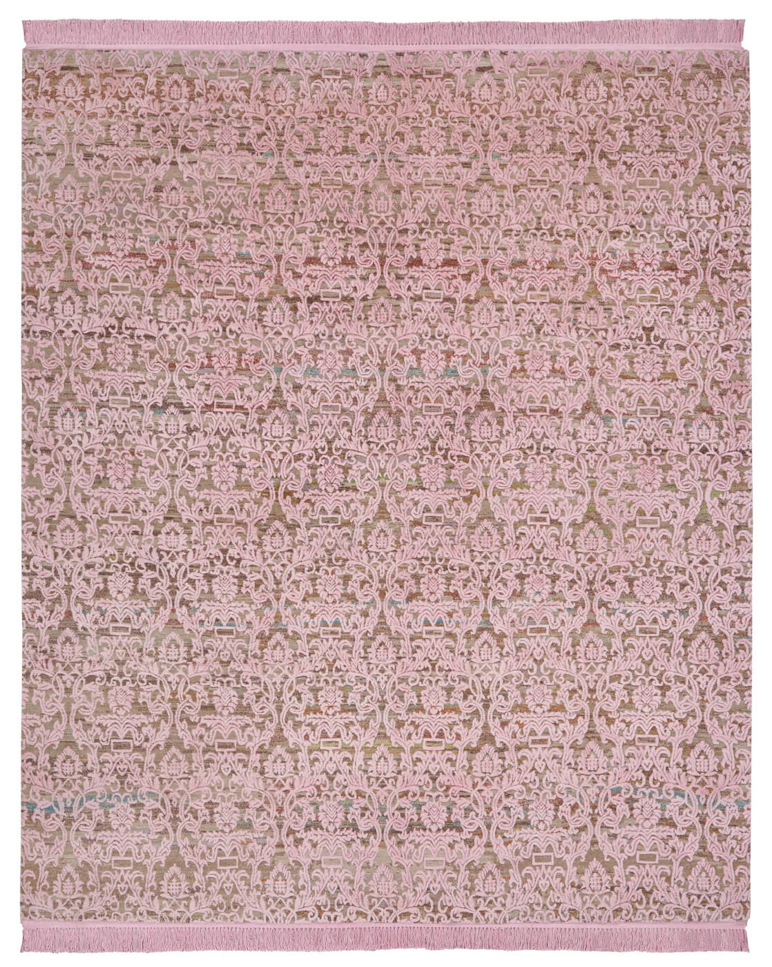 Hand-woven Vintage Style Violet Luxury Rug ☞ Size: 200 x 300 cm
