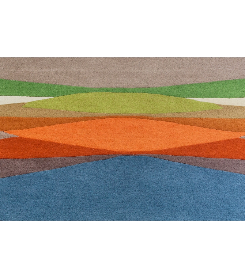 Curvature Wool Indian Hand-woven Luxury Rug