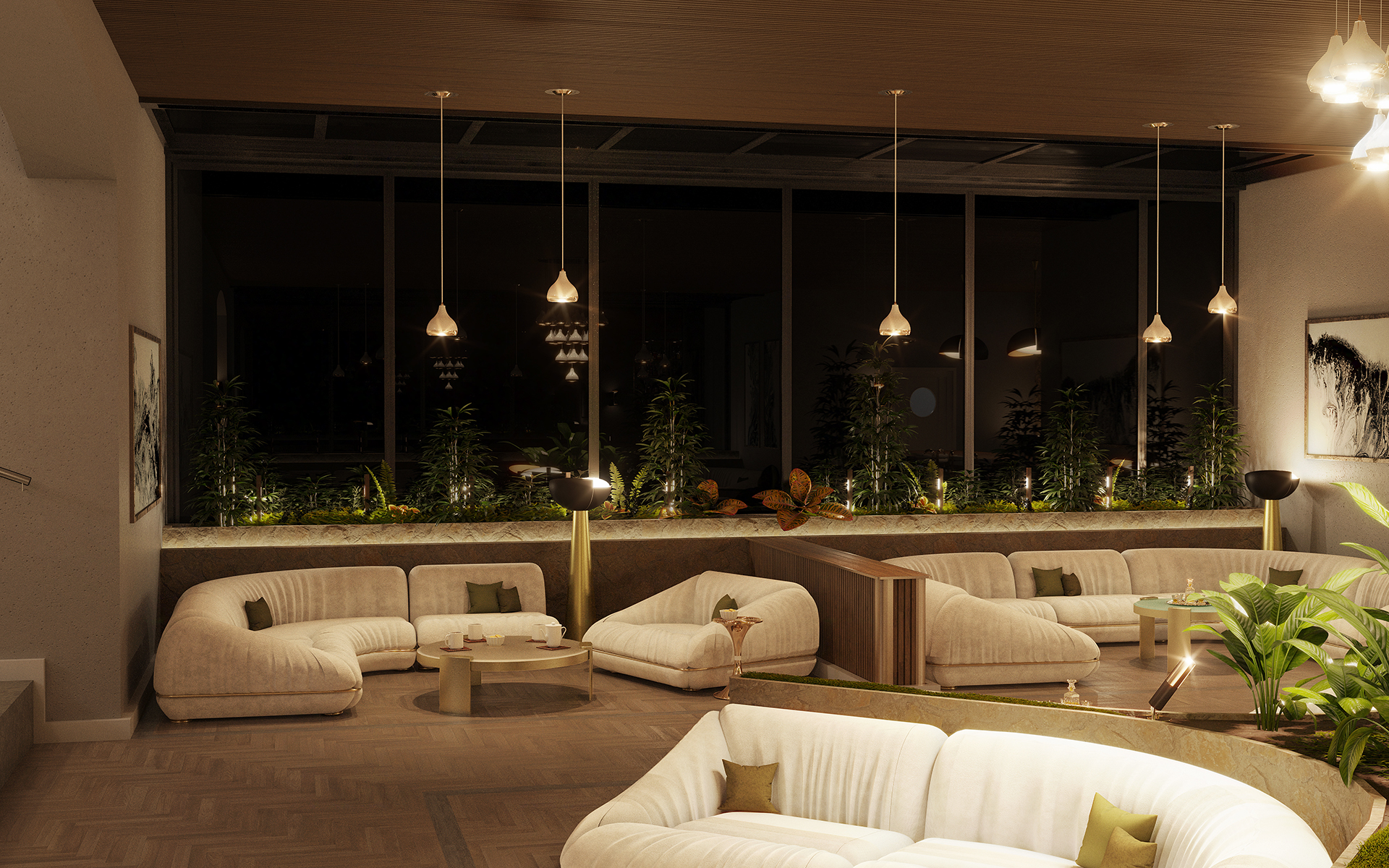 Elegant Beam Suspension Lamp - 9